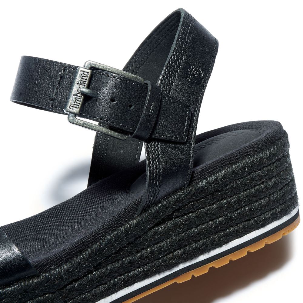 Sandalias Timberland Mujer Santorini Sun Ankle Strap Negras - Chile CAT-947062